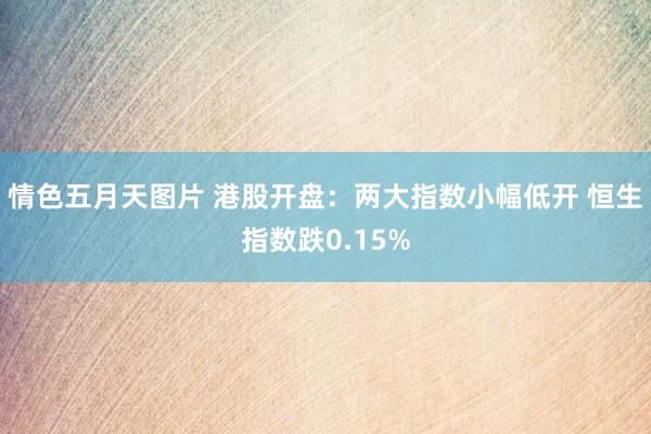 情色五月天图片 港股开盘：两大指数小幅低开 恒生指数跌0.15%