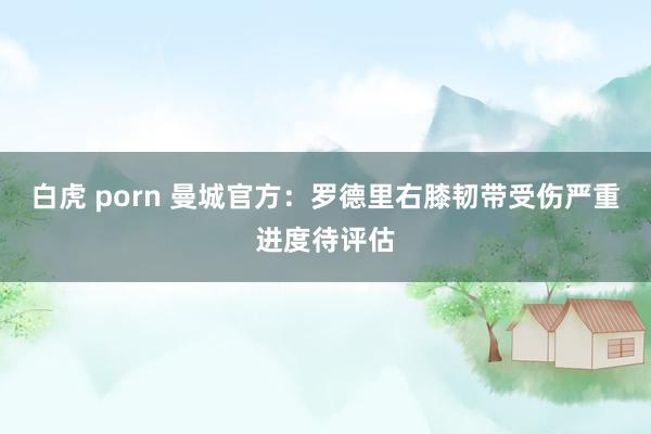 白虎 porn 曼城官方：罗德里右膝韧带受伤严重进度待评估