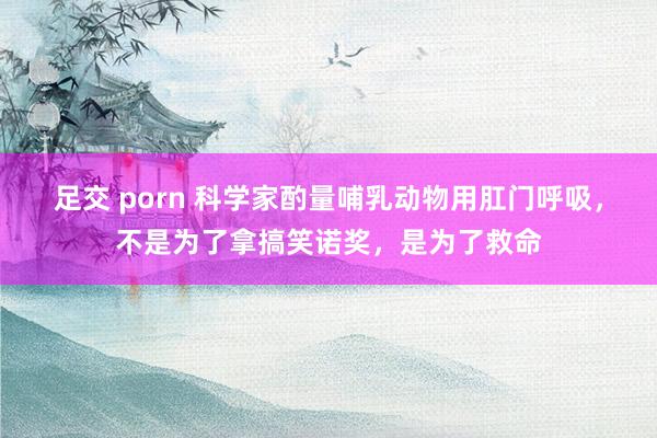 足交 porn 科学家酌量哺乳动物用肛门呼吸，不是为了拿搞笑诺奖，是为了救命