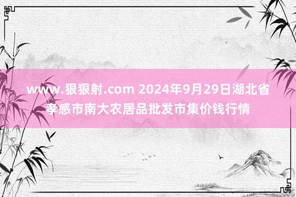 www.狠狠射.com 2024年9月29日湖北省孝感市南大农居品批发市集价钱行情