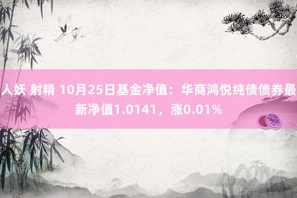 人妖 射精 10月25日基金净值：华商鸿悦纯债债券最新净值1.0141，涨0.01%