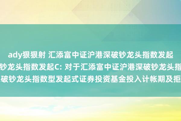 ady狠狠射 汇添富中证沪港深破钞龙头指数发起A，汇添富中证沪港深破钞龙头指数发起C: 对于汇添富中证沪港深破钞龙头指数型发起式证券投资基金投入计帐期及拒绝基金合同的公告