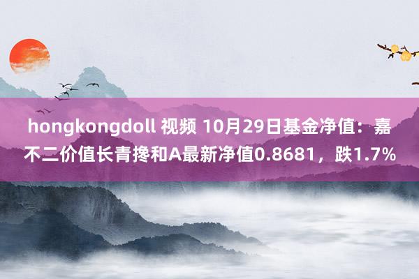 hongkongdoll 视频 10月29日基金净值：嘉不二价值长青搀和A最新净值0.8681，跌1.7%