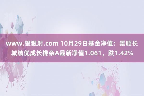 www.狠狠射.com 10月29日基金净值：景顺长城绩优成长搀杂A最新净值1.061，跌1.42%