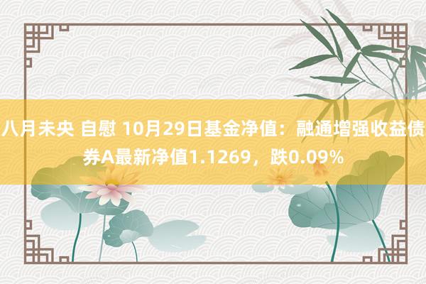 八月未央 自慰 10月29日基金净值：融通增强收益债券A最新净值1.1269，跌0.09%