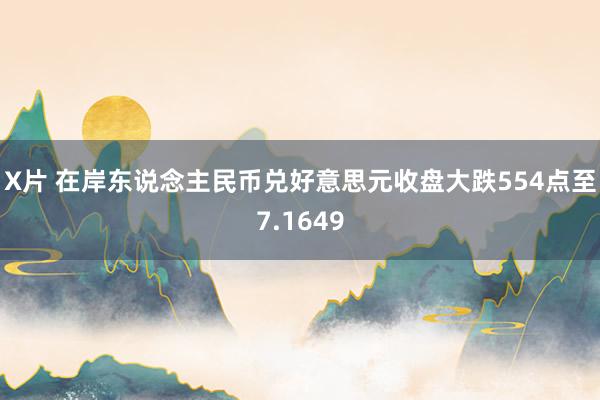 X片 在岸东说念主民币兑好意思元收盘大跌554点至7.1649