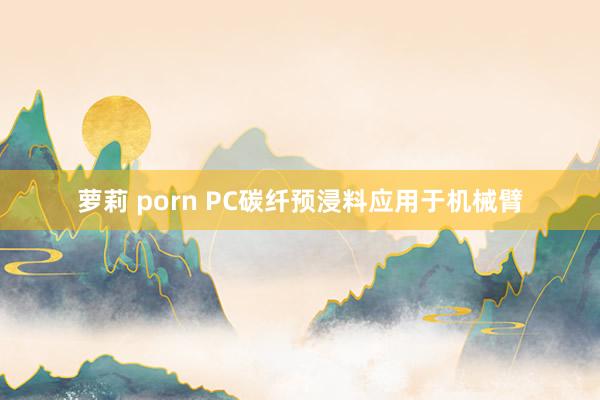 萝莉 porn PC碳纤预浸料应用于机械臂