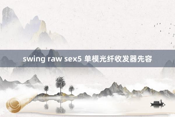 swing raw sex5 单模光纤收发器先容