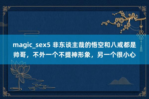 magic_sex5 非东谈主哉的悟空和八戒都是帅哥，不外一个不提神形象，另一个很小心