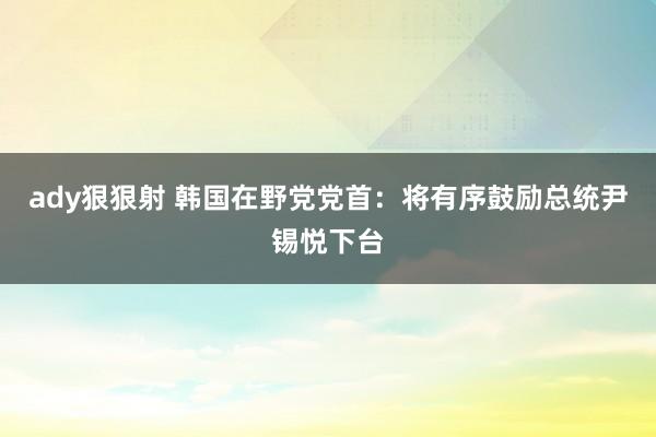 ady狠狠射 韩国在野党党首：将有序鼓励总统尹锡悦下台