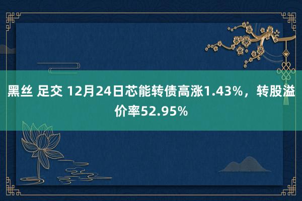 黑丝 足交 12月24日芯能转债高涨1.43%，转股溢价率52.95%