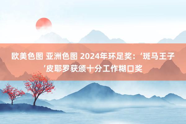 欧美色图 亚洲色图 2024年环足奖：‘斑马王子’皮耶罗获颁十分工作糊口奖