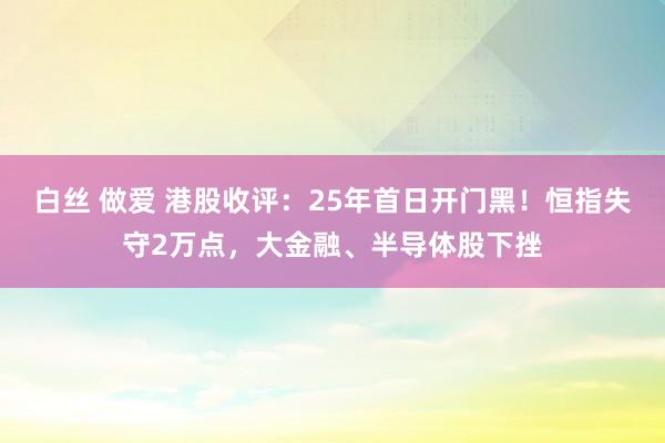 白丝 做爱 港股收评：25年首日开门黑！恒指失守2万点，大金融、半导体股下挫