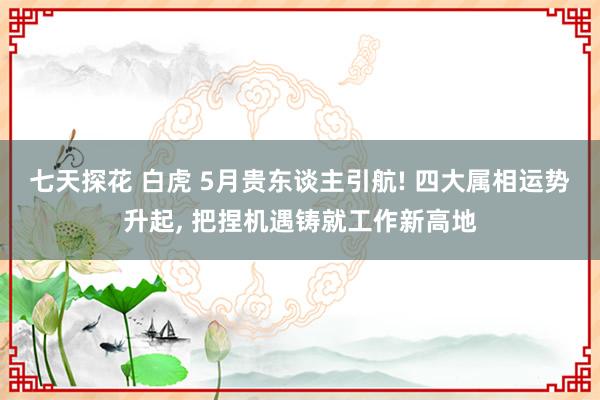 七天探花 白虎 5月贵东谈主引航! 四大属相运势升起, 把捏机遇铸就工作新高地